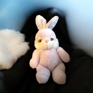 1988 Vintage Summit Collection Eyelashes Lavender Bunny Rabbit Plush Toy 11"